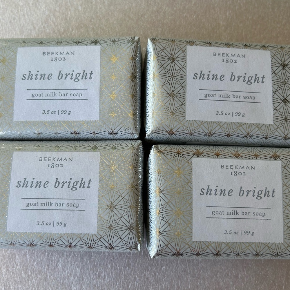 Beekman1802 SHINE BRIGHT 3.5 oz. Goat Milk Soap (LOT OF 4) / BRAND NEW